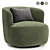 Swivel Barrel Chair, 3 Colors 3D model small image 2