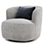 Swivel Barrel Chair, 3 Colors 3D model small image 4
