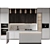 Modern 3D Kitchen Set 3D model small image 1
