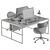 Office Essentials Employee Furniture Set 3D model small image 6