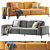Elegant Albero Lux Modern Sofa 3D model small image 2