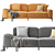 Elegant Albero Lux Modern Sofa 3D model small image 3
