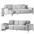 Elegant Albero Lux Modern Sofa 3D model small image 4