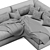 Italian Luxury Chiase Longue Sofa 3D model small image 5