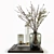  Decorative Set: Vases with Branches & Candles 3D model small image 4