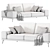 Elegant Modern Ron Sofa Design 3D model small image 3