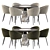 Modern Dining Set CCollection 3D model small image 3