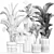 Tropical Plant Set in Concrete Pots 3D model small image 6