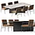 Modern Italian Dining Set Duo 3D model small image 1