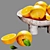 Minimalist Orange Plate Artistry 3D model small image 14