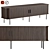 Modern Oak Media Console by Dantone 3D model small image 1