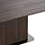 Modern Oak Dining Table Glide 3D model small image 13