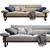 Modern Lavina 3-Seater Sofa 3D model small image 3