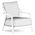 Flexform Alison Armchair: Sleek Comfort 3D model small image 3