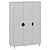 Modern Hall-3 Wardrobe Cabinet 3D model small image 2