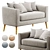 Decato Loveseat: Modern Elegance & Comfort 3D model small image 1