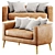 Decato Loveseat: Modern Elegance & Comfort 3D model small image 3