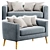 Decato Loveseat: Modern Elegance & Comfort 3D model small image 4