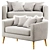 Decato Loveseat: Modern Elegance & Comfort 3D model small image 6