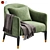 Contemporary Armchair Shiprok by Cazarina 3D model small image 3
