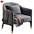 Contemporary Armchair Shiprok by Cazarina 3D model small image 4