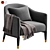 Contemporary Armchair Shiprok by Cazarina 3D model small image 6