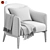 Contemporary Armchair Shiprok by Cazarina 3D model small image 7