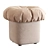 Modern Tufted Cotton Ottoman Pouf 3D model small image 1