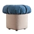 Modern Tufted Cotton Ottoman Pouf 3D model small image 2