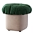 Modern Tufted Cotton Ottoman Pouf 3D model small image 4