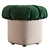 Modern Tufted Cotton Ottoman Pouf 3D model small image 6