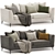 Luxury London 4-Seater Sofa Set 3D model small image 1