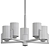 Classic Frosted Glass Chandelier Model 3D model small image 3