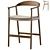 Barolo Half-Bar Stool, Gray 3D model small image 1