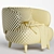 Cozy Luisa Fleece Armchair 3D model small image 6