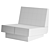 Travertine Oak Lounge Chair Renowned 3D model small image 4