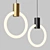 Brass Ring LED Pendant Light 3D model small image 1