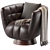 Stylish Emerald Armchair DARCY 3D model small image 1