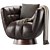 Stylish Emerald Armchair DARCY 3D model small image 4