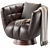 Stylish Emerald Armchair DARCY 3D model small image 8