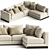 Rendez Vous Modern Sectional Sofa 3D model small image 1