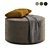 Round Fabric Stool with Cushion 3D model small image 1