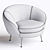 Elegant Giulia Fabric Armchair Ensemble 3D model small image 3