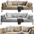 Modern 3-Seater Sofa Design 3D model small image 3