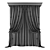 Modern Geometric Curtains in Grey 3D model small image 2
