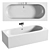 Elegant Oval HIMACS Bathtub 3D model small image 1