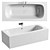 Luxurious HIMACS Bathtub: CBT-170-70 3D model small image 1