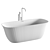 Elegant Oval Levi Freestanding Bathtub 3D model small image 3