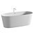 Acquabella VARS Freestanding Oval Bathtub 3D model small image 3