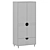 Halli 2 Swing Wardrobe Cabinet 3D model small image 2